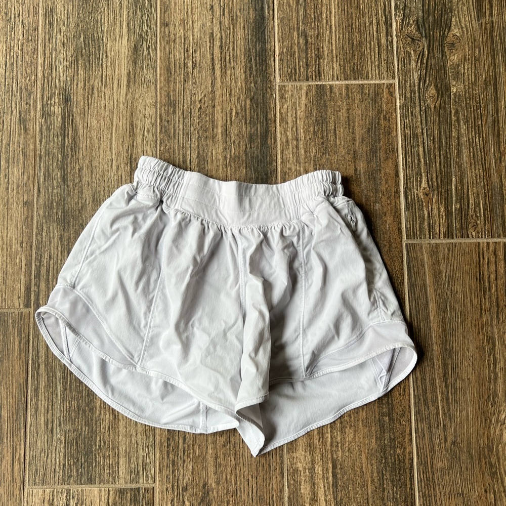 White Lululemon Hotty Hot Shorts